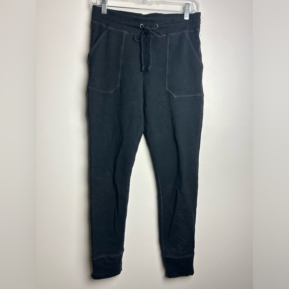 Abercrombie & Fitch Black Charcoal Jogger Pants Size M comfy soft pull on - Picture 1 of 12